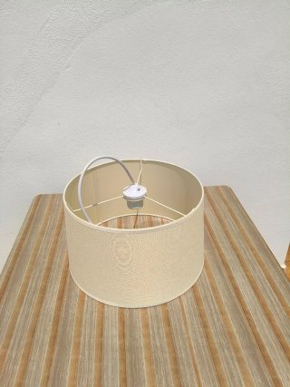 Pantalla de lámpara beige tela