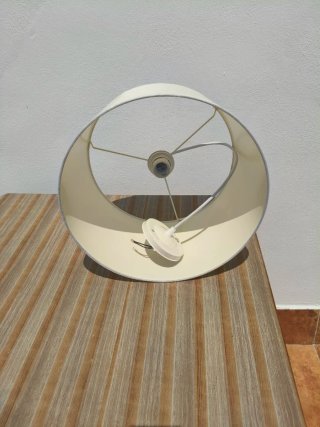Pantalla de lámpara beige tela