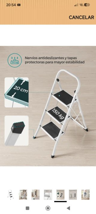 Escalera plegable 3 peldaños
