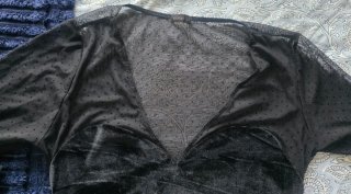 Body negro terciopelo y tul
