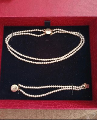 Conjunto fallero collar y pulsera perlas para niña