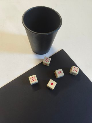 Juego de dados de póker y cubilete