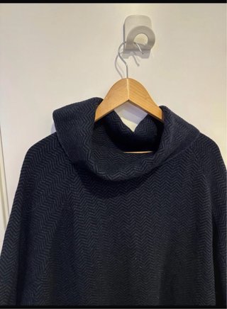 Poncho Massimo Dutti Azul Marino