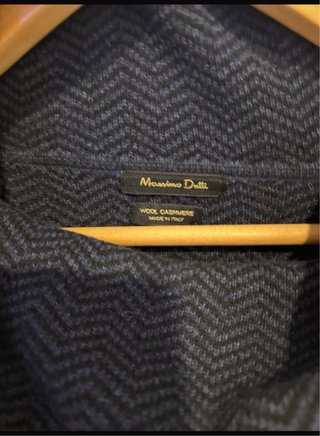 Poncho Massimo Dutti Azul Marino