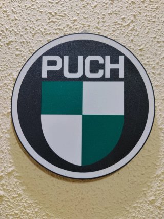 Placa Decorativa Pared PUCH Motos Clásicas