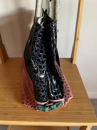 Bolso Volum Negro y Rosa Nuevo