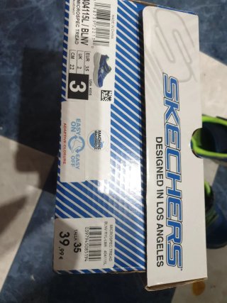 Zapatillas Skechers niño azul y verde