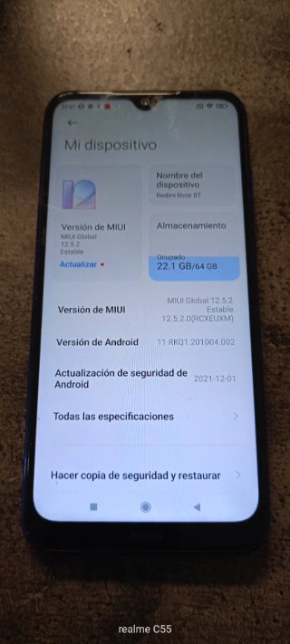 Xiaomi Redmi Note 8T Azul
