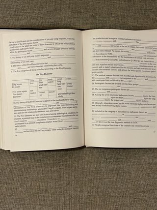 Tests: Chinese Acupuncture and Moxibustion
