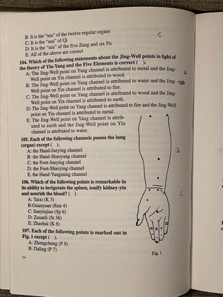 Tests: Chinese Acupuncture and Moxibustion