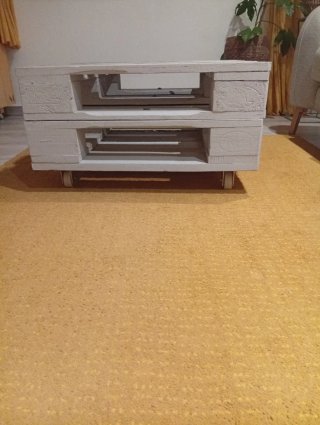Mesa Palet Madera Blanca
