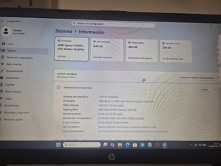 HP Laptop 15 Ryzen 3 5300U 8GB RAM 256GB SSD
