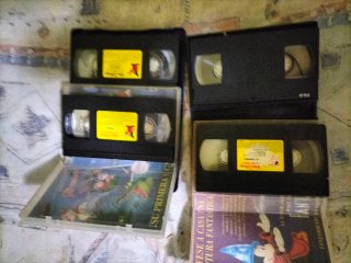 Lote 8 Películas VHS Infantiles Disney y Clásicos