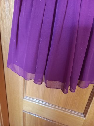 Vestido fiesta morado talla 34 XS