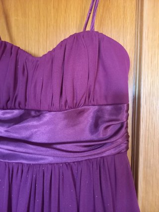 Vestido fiesta morado talla 34 XS