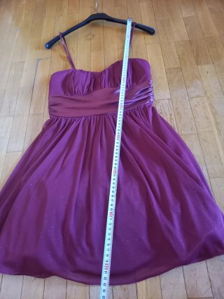 Vestido fiesta morado talla 34 XS