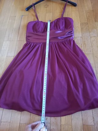 Vestido fiesta morado talla 34 XS