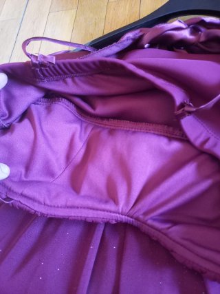 Vestido fiesta morado talla 34 XS