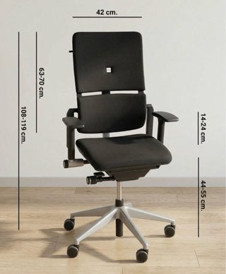 Silla Oficina Steelcase Please 2 Negra + Perchero