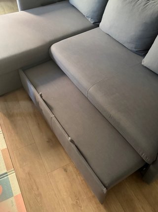 Sofá Cama Chaise Longue Gris
