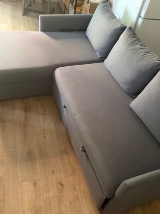 Sofá Cama Chaise Longue Gris