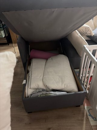 Sofá Cama Chaise Longue Gris