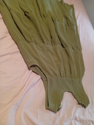 Vestido verde con volantes