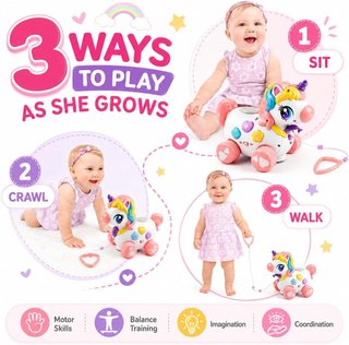 NUEVO! Juguete unicornio musical 3 en 1