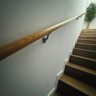 Barandilla posamano madera con soportes 8 metros