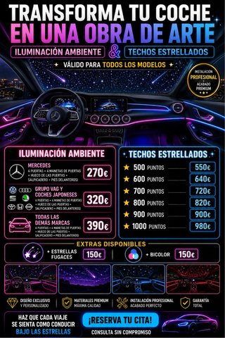Iluminaciones ambientales coche