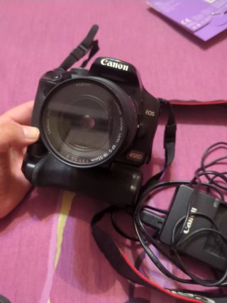 Canon 450D + Grip + Objetivo 18-55