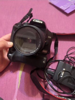 Canon 450D + Grip + Objetivo 18-55