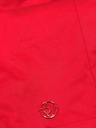 Vestido Armani Jeans s rojo entallado escote V