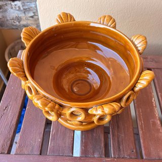 Centro de mesa vintage cerámica esmaltada