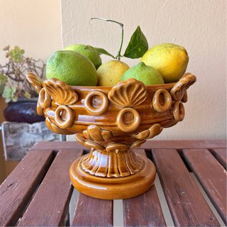 Centro de mesa vintage cerámica esmaltada