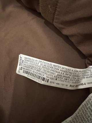 Chaqueta Zara Beige/Marrón Suede