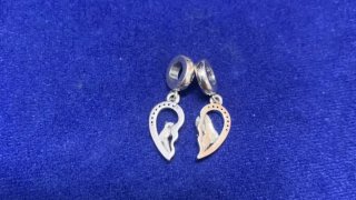 Charm Hermana Corazón Regalo pulsera collar Plata