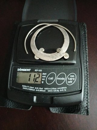 Grandes Aros Plata Ley 5 ctm diámetro