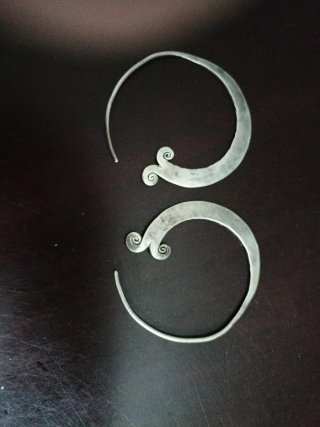 Grandes Aros Plata Ley 5 ctm diámetro