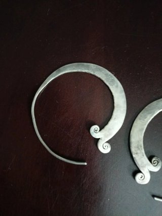 Grandes Aros Plata Ley 5 ctm diámetro