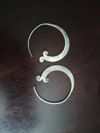Grandes Aros Plata Ley 5 ctm diámetro