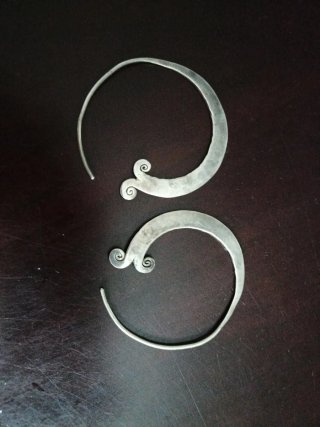 Grandes Aros Plata Ley 5 ctm diámetro