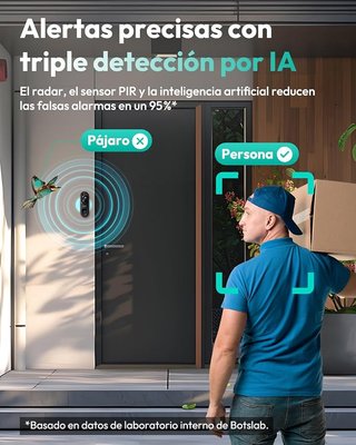 BOTSLAB R810 Timbre Inalámbrico con Cámara, 5MP