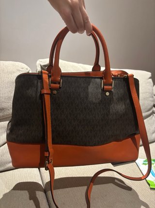 Bolso Michael Kors Marrón y Naranja Original