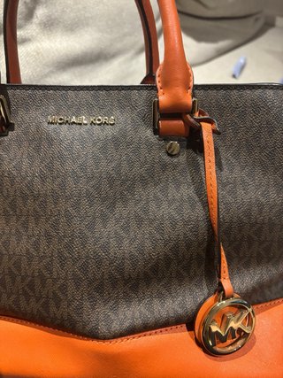 Bolso Michael Kors Marrón y Naranja Original