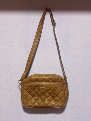 Bolso bandolera acolchado marrón