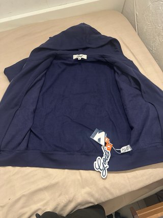 Sudadera con cremallera azul
