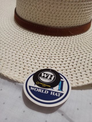 Sombrero de ala ancha WH blanco