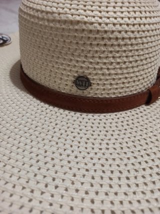 Sombrero de ala ancha WH blanco