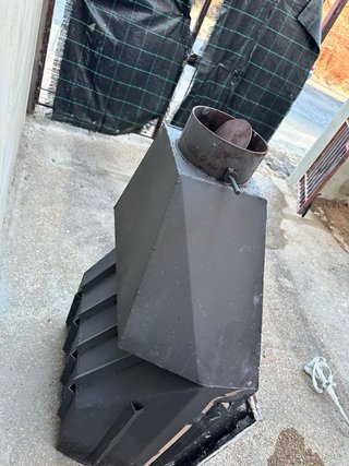 Casete chimenea metálico
